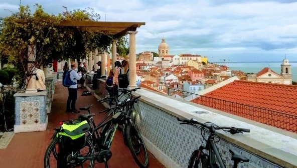 Miradouro de Santa Luzia de E-Bike.